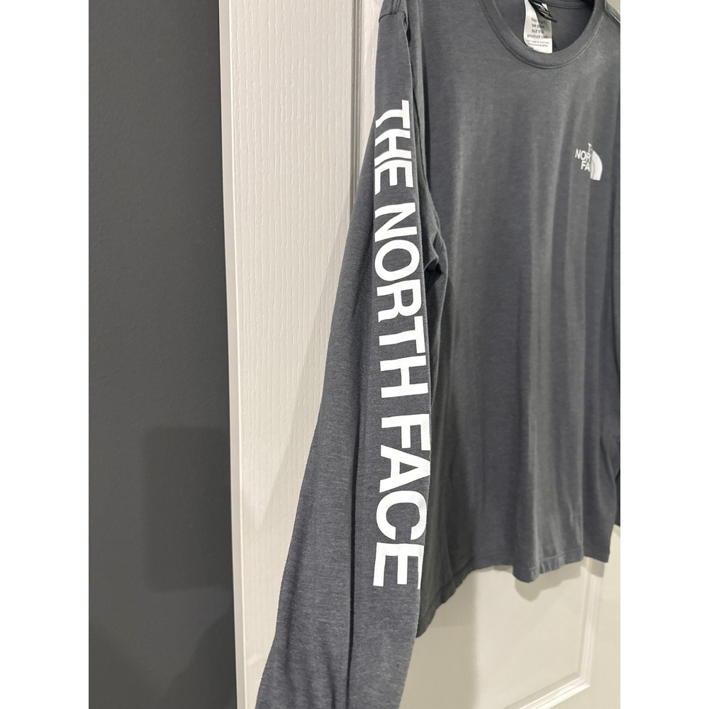 The North Face‎ Mens XXL Grey Circular Design Long Sleeve Graphic T-Shirt Logo - Picture 3 of 5